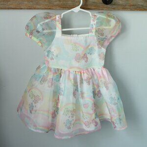 Classic Care Bears Size 2 Organza Print Dress